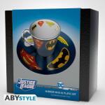 ABYstyle Abysse: DC Comics Mirror mug & plate set Logo (Ajándéktárgyak)