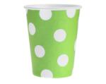 Godan Green Polka Dots, Zöld papír pohár 6 db-os 270 ml MLG678045