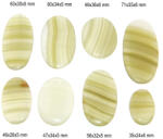  Cabochon din Calcit Verde Natural - Oval 35-71 x 24-36 x 5-6 mm - 1 Buc