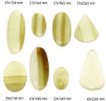  Cabochon din Calcit Verde Natural - Oval - Picatura - 22-47 x 14-23 x 3-6 mm - 1 Buc