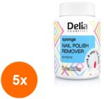 Delia Set 5 x Dizolvant pentru Unghii Delia Burete cu Acetona 75 ml