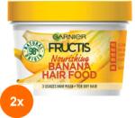 Garnier Fructis Set 2 x Masca pentru Par Garnier Fructis Hair Food Banana, pentru Parul Uscat, 390 ml
