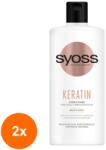 Syoss Set 2 x Balsam de Par Syoss Keratin, pentru Par Fragil, 440 ml