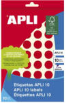 APLI Etikett, 16 mm kör, kézzel írható, színes, APLI, piros, 432 etikett/csomag (02740) - nyomtassingyen