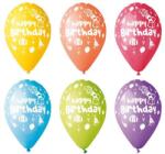  Léggömb, 30cm, "Happy Birthday", bohócos, 10db/cs (11-PRINTHBBOHOC) - nyomtassingyen