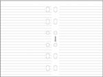 Filofax Kalendárium betét, jegyzetlap, pocket méret, vonalas, FILOFAX, fehér, 25lap/cs (FX-213008)