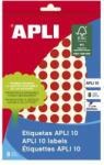 APLI Etikett, 10 mm kör, kézzel írható, színes, APLI, piros, 1008 etikett/csomag (2732) - nyomtassingyen