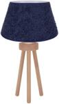 Duolla Duolla - Asztali lámpa BOUCLE 1xE27/15W/230V átm. 28 cm kék/fa DU601467 (DU601467)
