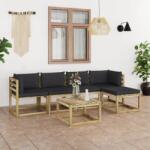 vidaXL Set mobilier grădină paleți cu perne 5 piese lemn pin impregnat (3065158)