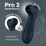 Satisfyer Pro 2 Generation 3 with Liquid Air Technology Black Vibrator