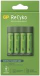 GP ReCyko GP B421 Everyday töltő USB fali csatlakozó+4x2600mAh ReCyko AA HR6 tölthető elem (GP-B52427U)