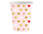 Godan XOXO Pink papír pohár 6 db-os 250 ml (MLG165777)