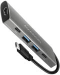 AXAGON HMC-5G2, USB 10Gb/s hub, port 2x USB-A, 2x USB-C, HDMI 4k/60, PD 100W, kábel USB-C 13cm (HMC-5G2)