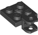 LEGO® 63082c11 - LEGO fekete lap vonószem aljzattal, rövid, lapos, technic tengely foglalattal, 2 x 2 méretű (63082c11)