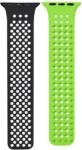 Phoner Spike Apple Watch szilikon szíj, 49/45/44/42mm, fekete/élénk zöld - speedshop