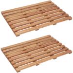 vidaXL Covoare de baie, 2 buc. , 56 x 37 cm, lemn masiv de acacia (46574) Covor baie