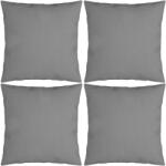 vidaXL Perne decorative, 4 buc. , gri, 50x50 cm, material textil (314339)