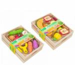 Globo Set fructe sau legume din lemn cu velcro Globo (GL40877) - ookee Bucatarie copii