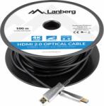 Lanberg HDMI v2.0 - HDMI kábel 100m Fekete (CA-HDMI-20FB-1000-BK)