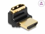 Delock Adaptor HDMI 8K60Hz T-M unghi 90 grade sus metalic, Delock 60017 (60017)