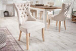Invicta Set doua scaune CASTLE cu maner confortabil, din in bej, in stil rustic (40467)