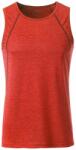 James & Nicholson (Daiber) Férfi funkcionális trikó JN494 - Piros melírozott / titán | XL (1-JN494-1752050)