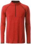 Daiber Tricou funcțional pentru bărbați cu mânecă lungă JN498 - Roșu prespălat / titan | S (JN498-1752355)