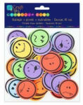DP CRAFT Dekorgumi, öntapadós, smiley, emoji, 60 db-os (DPC-KSPI-316) - mesescuccok