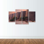 4 Decor Tablou canvas 4 piese - Cetate in desert