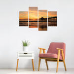 4 Decor Tablou canvas 4 piese - Seara pe faleza