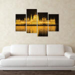 4 Decor Tablou canvas 4 piese - Parlament in stilul neogotic