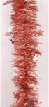  Karácsonyi girland, boa csillagokkal, matt rosegold színű, 7cm széles és 2m hosszú