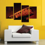 4 Decor Tablou canvas 4 piese - Epava de avion