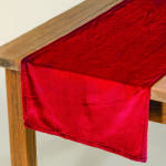  Karácsonyi asztali futó Velveti bordó
