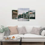 4 Decor Tablou canvas 4 piese - Orasul toamna