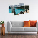 4 Decor Tablou canvas 4 piese - Lacul cristalin