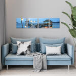4 Decor Tablou canvas 4 piese - Bungalow