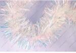  Karácsonyi girland, boa, jégfehér kristály szivárvány színű, 9cm széles és 2m hosszú