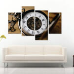 4 Decor Tablou canvas 4 piese - Timpul inseamna bani
