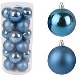  Karácsonyfadísz gömb, arctic kék színű, fényes és matt, 3cm 24db