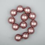  Shell pearl alapanyagszál, mályva, golyós, 16 mm, 19 cm (isxg16m)