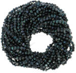 Potátó, színezett tenyésztett gyöngy alapanyagszál, 4-5 mm, kékesfekete, kb. 40 cm (itxsz45fkk)