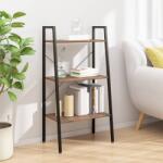 vidaXL Raft cu 3 niveluri, maro deschis / negru, 56x35x108 cm (336362) Biblioteca