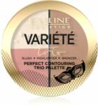 Eveline Cosmetics Variété Trio Patela pentru conturul fetei 3 in 1 culoare 02 Medium 10 g
