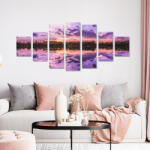 4 Decor Tablou canvas 7 piese - Peisaj violet