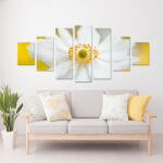 4 Decor Tablou canvas 7 piese - Floare alba