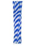 Godan Blue Stripes kék rugalmas papír szívószál 12 db-os (MLG126822)