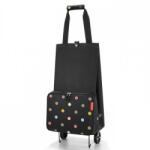 Reisenthel foldabletrolley fekete-színes pöttyös gurulós táska (HK7009)