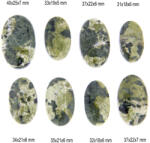  Cabochon din Jad Chita Natural - Oval 31-40 x 18-25 x 5-7 mm - 1 Buc