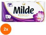 Milde Set 2 x 8 Role Hartie Igienica Milde Premium Relax Purple, 3 Straturi (ROC-2xFIMMLHI005)